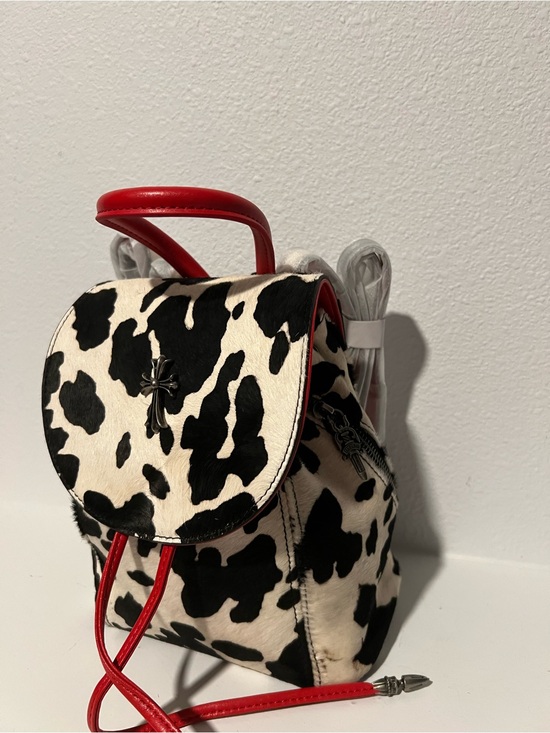 Hair-On Cowhide Mini Leather Backpack – Genuine Leather Cow Print Bag main image 10